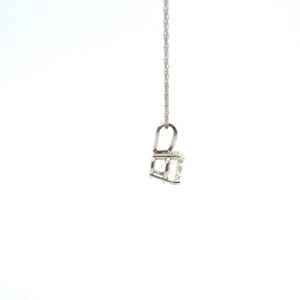 14KW Old European Solitaire Pendant Image 3 Kiefer Jewelers Lutz, FL
