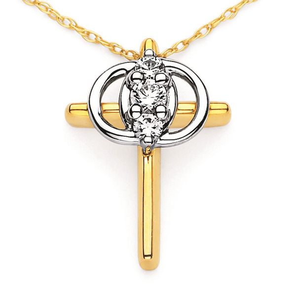 1/10 Carat Christian Diamond Marriage Symbol Necklace Kiefer Jewelers Lutz, FL