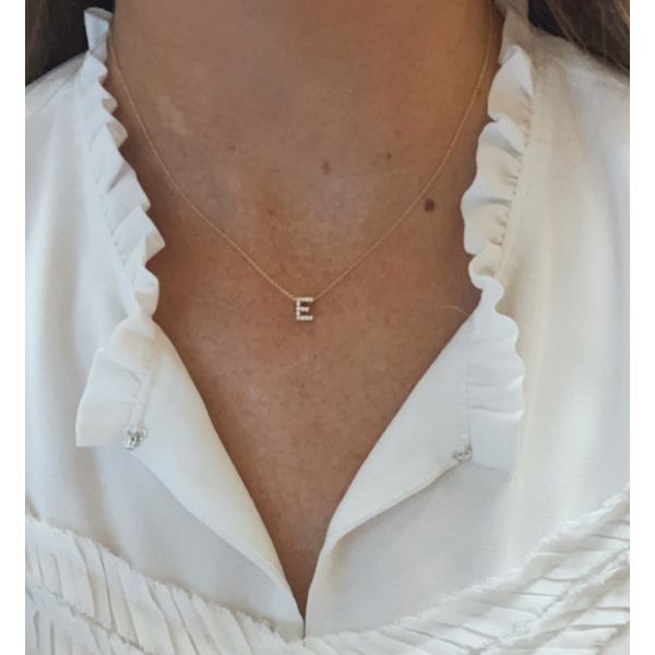 Roberto Coin 18KY Diamond Initial 
