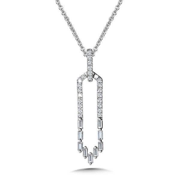 Geometric Baguette Diamond Pendant Kiefer Jewelers Lutz, FL