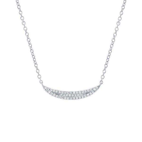 14K Diamond Pave Crescent Necklace by Shy Creation Kiefer Jewelers Lutz, FL