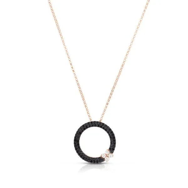 Roberto Coin 18KR Love in Verona Black Diamond Necklace Kiefer Jewelers Lutz, FL
