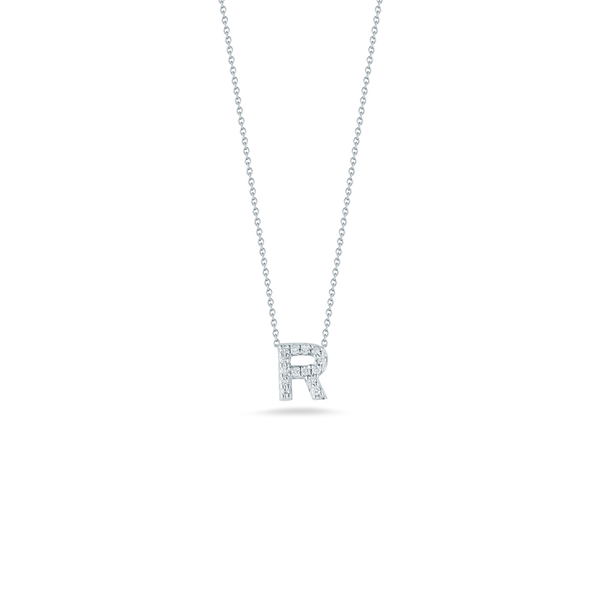 18KW Diamond Initial Necklace by Roberto Coin Kiefer Jewelers Lutz, FL