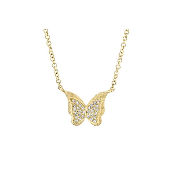 14K Diamond Butterfly Necklace by Shy Creation Kiefer Jewelers Lutz, FL
