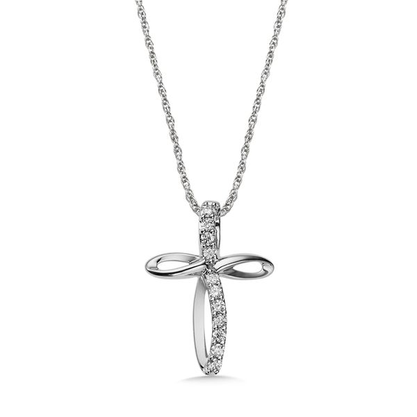 14KW Diamond Cross Necklace Kiefer Jewelers Lutz, FL