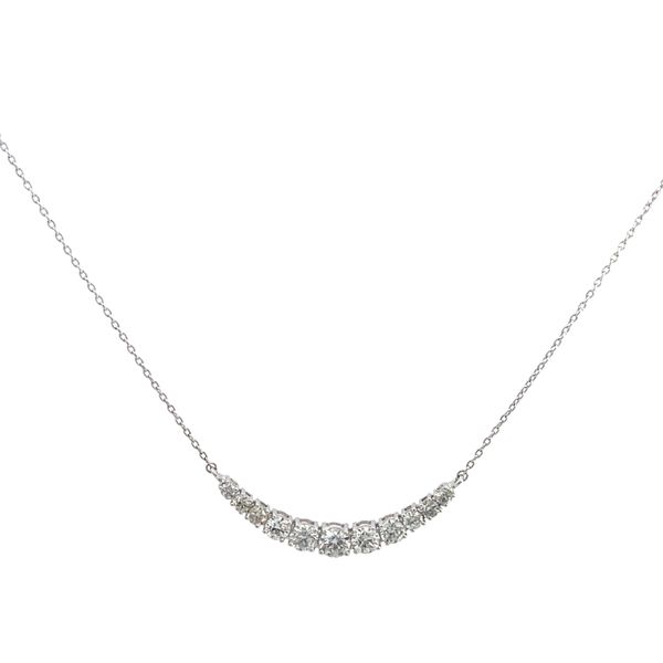 14K Diamond Curved Bar Necklace Kiefer Jewelers Lutz, FL