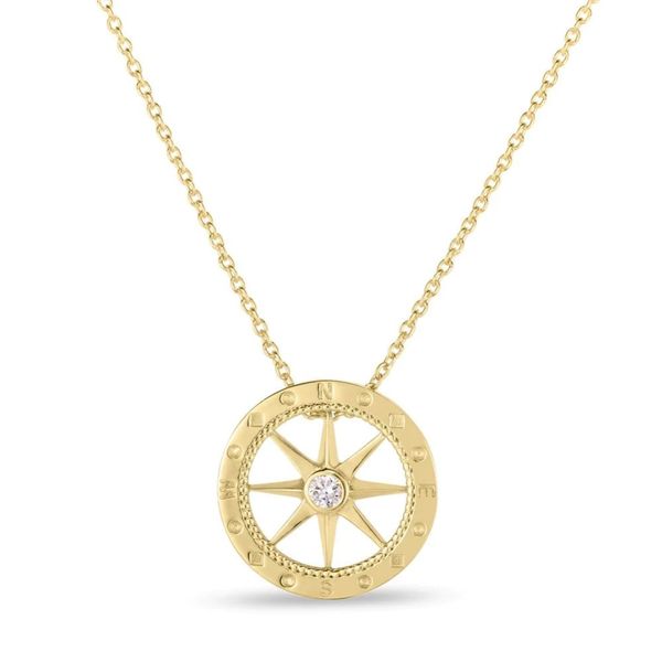 18K Diamond Compass Necklace Kiefer Jewelers Lutz, FL