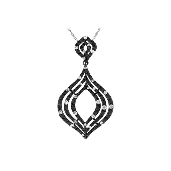 14K Black and White Diamond Pendant Kiefer Jewelers Lutz, FL