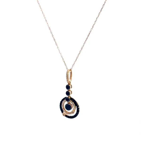 14K Black and White Diamond Pendant Image 2 Kiefer Jewelers Lutz, FL