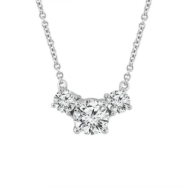 14K 3 Stone Diamond Necklace Kiefer Jewelers Lutz, FL