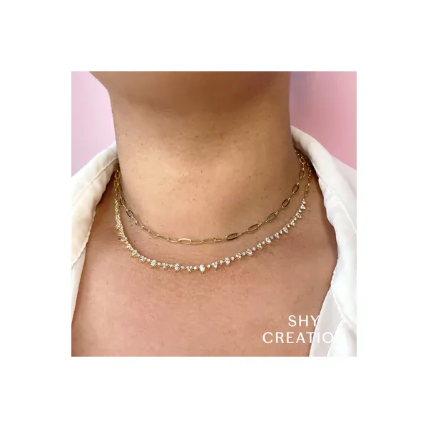 14K Diamond Pear Necklace by Shy Creation Image 2 Kiefer Jewelers Lutz, FL