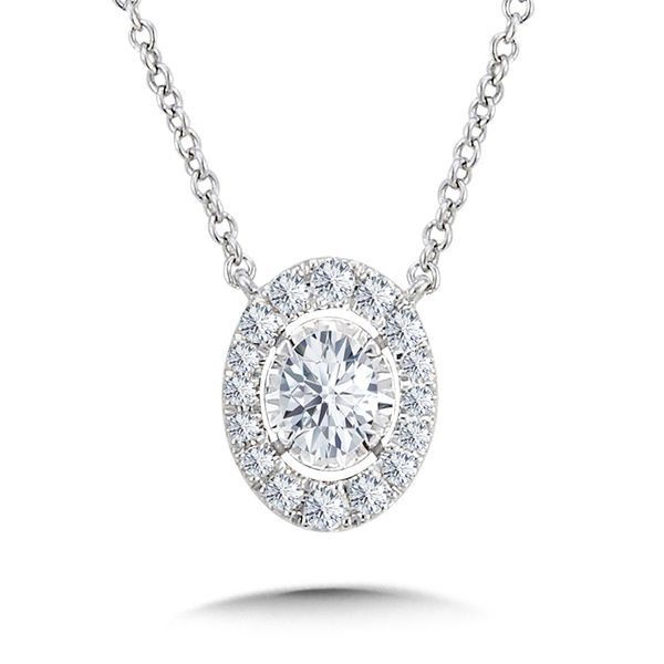 14KW .25ctw Diamond Oval Necklace Kiefer Jewelers Lutz, FL