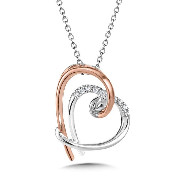 Two-Tone Diamond Heart Necklace Kiefer Jewelers Lutz, FL
