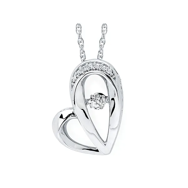 Sterling Silver Shimmering Heart Necklace Kiefer Jewelers Lutz, FL