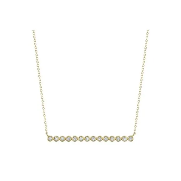 14K Diamond Bezel Bar Necklace by Shy Creation Kiefer Jewelers Lutz, FL