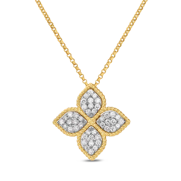 18K Two-Tone Diamond Necklace by Roberto Coin Kiefer Jewelers Lutz, FL