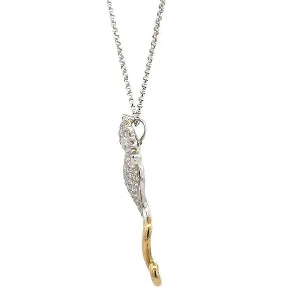 18K Diamond Sea Horse Pendant Image 2 Kiefer Jewelers Lutz, FL