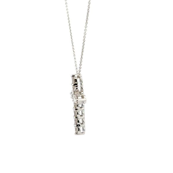 14K .79CTW Diamond Cross Necklace Image 2 Kiefer Jewelers Lutz, FL