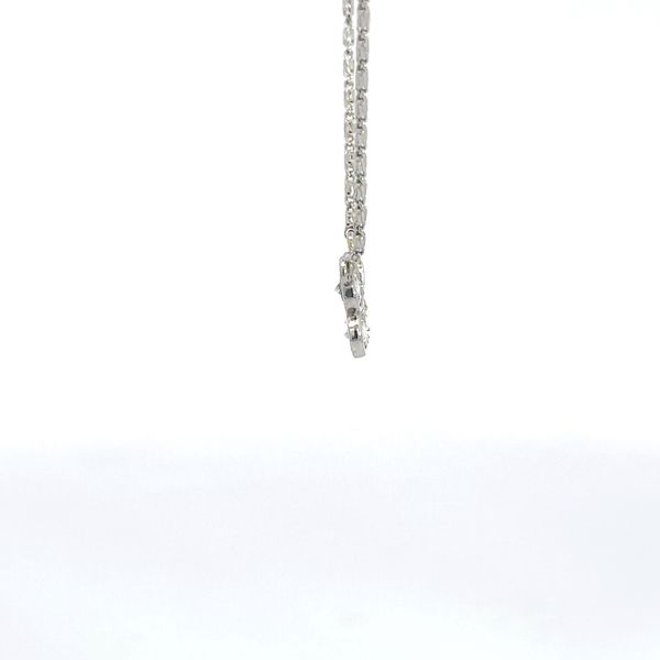 14K & Platinum Diamond Clover Necklace Image 2 Kiefer Jewelers Lutz, FL