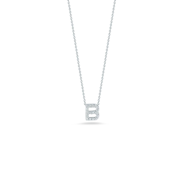 18KW Diamond Initial Necklace by Roberto Coin Kiefer Jewelers Lutz, FL