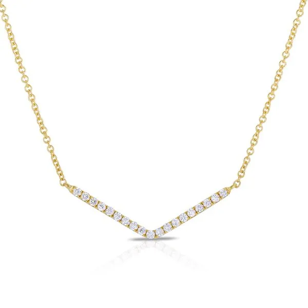 14K Diamond V Necklace Kiefer Jewelers Lutz, FL