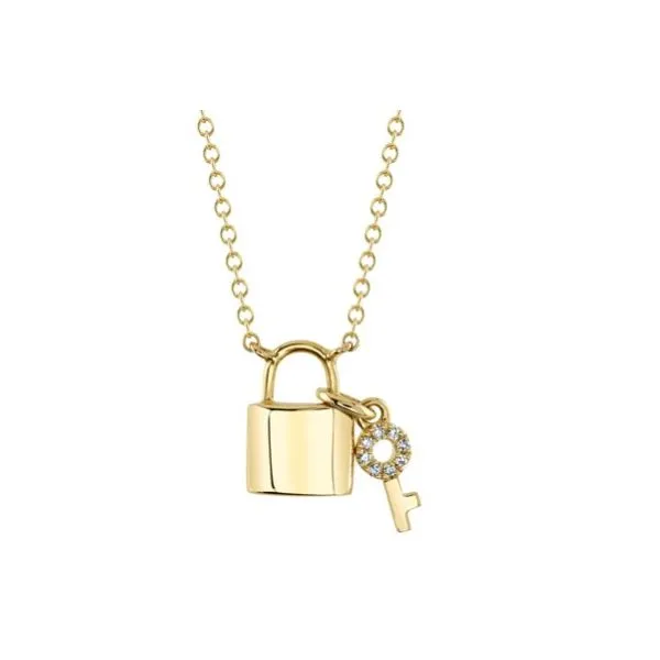 14K Diamond Lock and Key Necklace by Shy Creation Kiefer Jewelers Lutz, FL