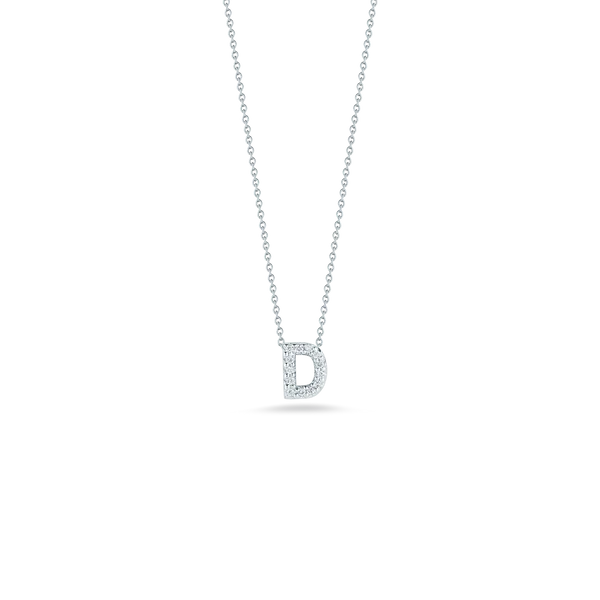 18KW Diamond Initial Necklace by Roberto Coin Kiefer Jewelers Lutz, FL