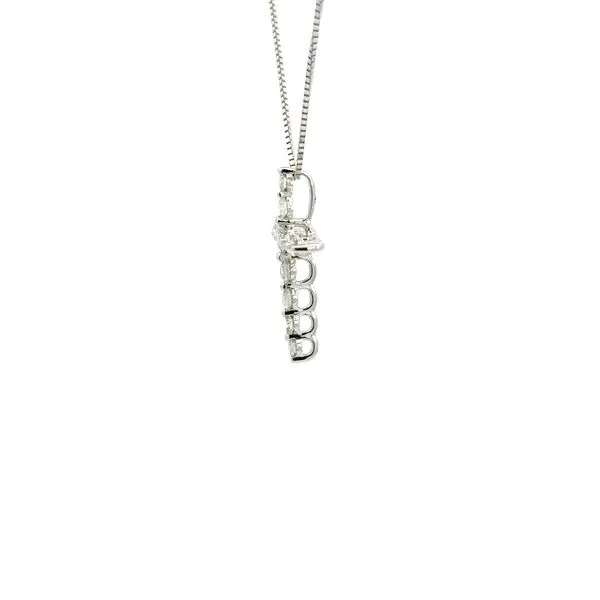 10K .33CTW Diamond Cross Necklace Image 4 Kiefer Jewelers Lutz, FL
