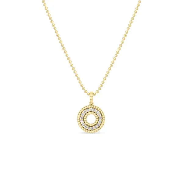 18K Diamond Siena Medium Circle Pendant Kiefer Jewelers Lutz, FL