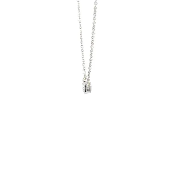 14K Emerald Cut Diamond Solitaire Necklace Image 3 Kiefer Jewelers Lutz, FL