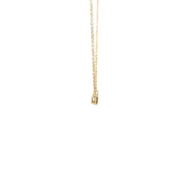 14K Emerald Cut Diamond Solitaire Necklace Image 3 Kiefer Jewelers Lutz, FL