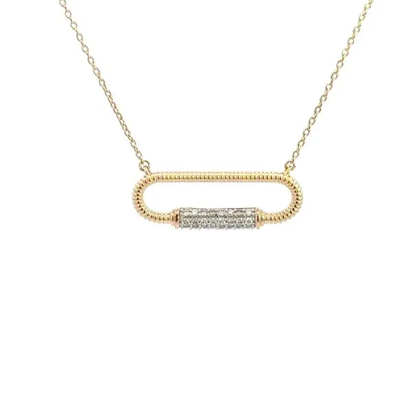 14K Diamond Paperclip Necklace Kiefer Jewelers Lutz, FL