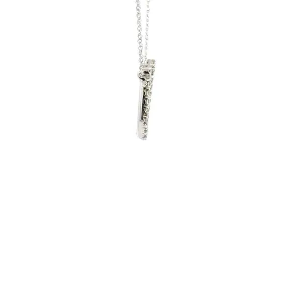14K .25CTW Diamond Horseshoe Necklace Image 2 Kiefer Jewelers Lutz, FL