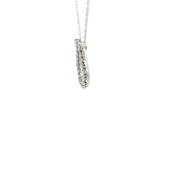 14K .25CTW Diamond Horseshoe Necklace Image 3 Kiefer Jewelers Lutz, FL