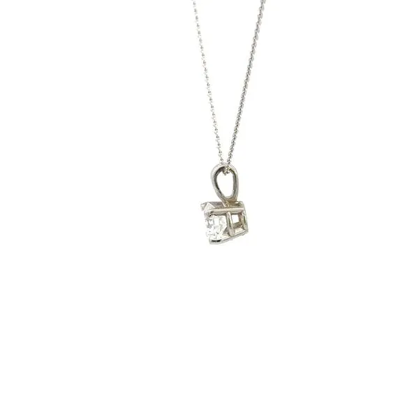 14K .57CT Diamond Solitaire Necklace Image 3 Kiefer Jewelers Lutz, FL
