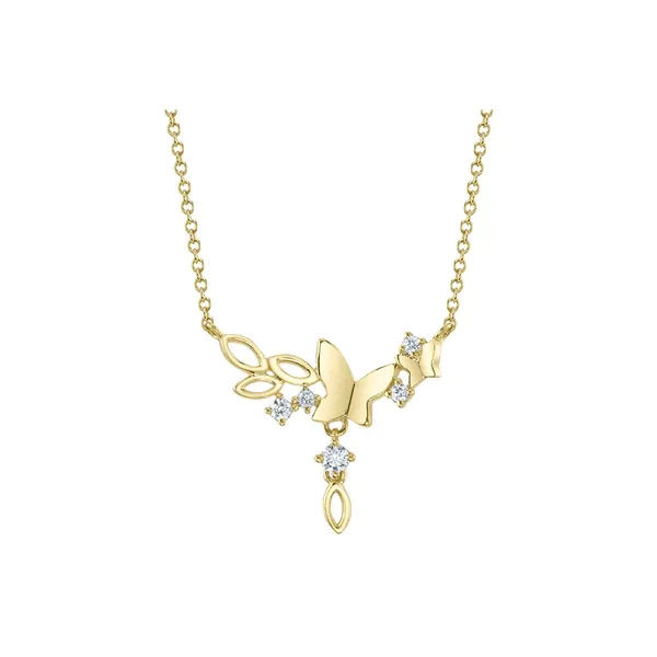 14k Diamond Butterfly Necklace by Shy Creation Kiefer Jewelers Lutz, FL