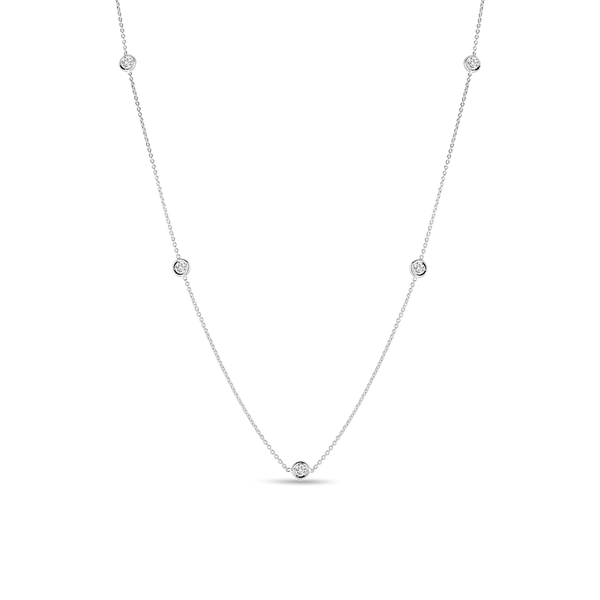 Roberto Coin 18KW Diamond Station Necklace Kiefer Jewelers Lutz, FL