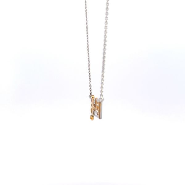 14K Two-Tone Music Note Necklace Image 3 Kiefer Jewelers Lutz, FL