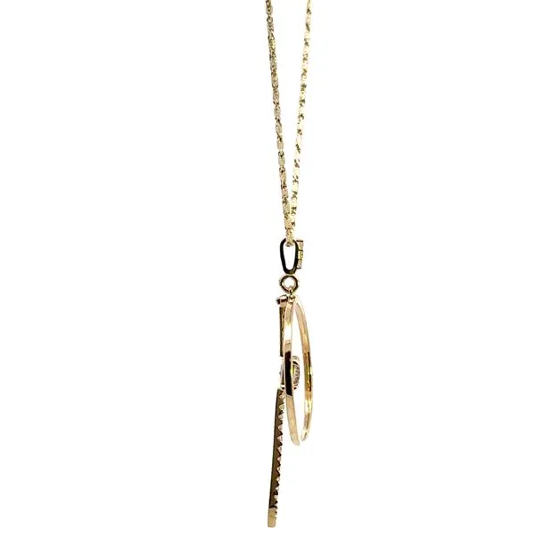 14KY Diamond Dangle Pendant Image 2 Kiefer Jewelers Lutz, FL