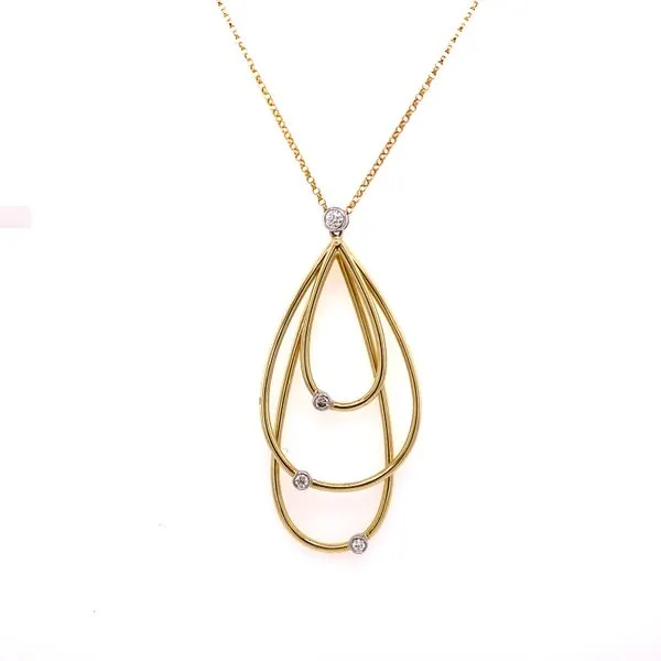 Diamond Triple Tear Drop Necklace Kiefer Jewelers Lutz, FL