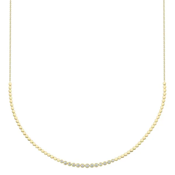 14K .46CTW Diamond Bezel Necklace Image 3 Kiefer Jewelers Lutz, FL