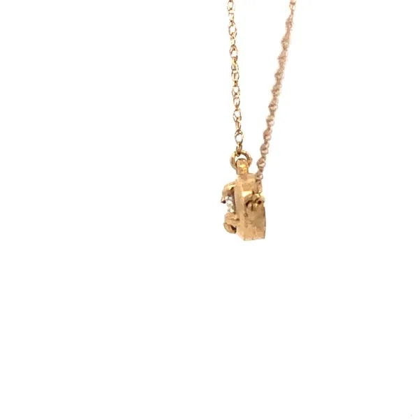 14KY Diamond Solitaire Necklace Image 4 Kiefer Jewelers Lutz, FL