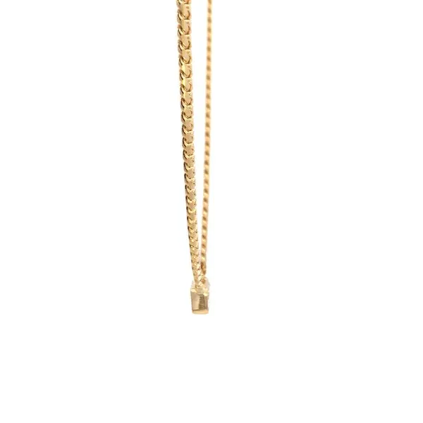 14KY 0.90CTW Emeral Cut Bezel Set Diamond on Miami Cuban Link Chain Image 3 Kiefer Jewelers Lutz, FL