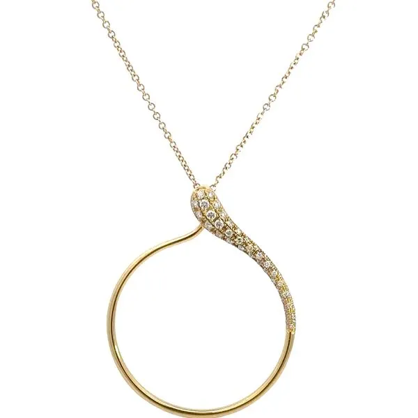 18KY Serpentine Diamond Pendant by Cherie Dori Kiefer Jewelers Lutz, FL