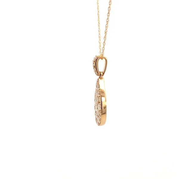 14KY Diamond Pave Tear Drop Pendant Image 4 Kiefer Jewelers Lutz, FL