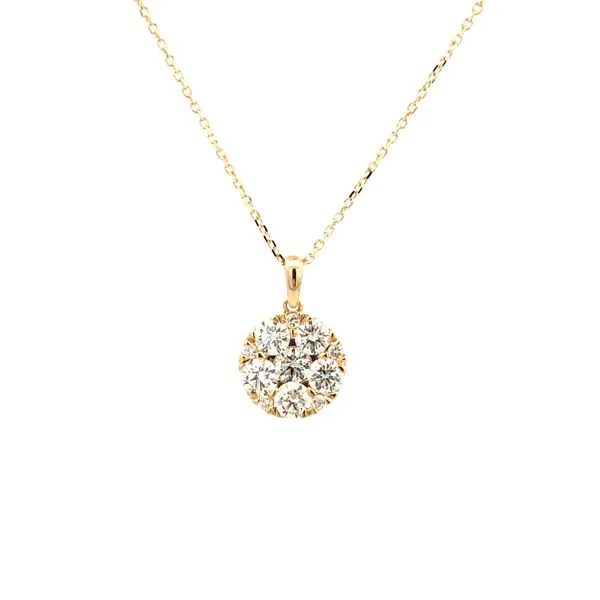14KY 1CTW Diamond Cluster Pendant Kiefer Jewelers Lutz, FL