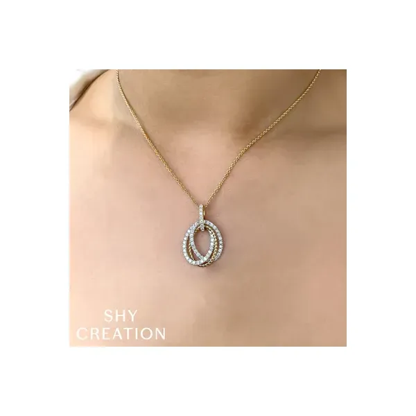 14K Diamond Oval Necklace by Shy Creation Image 2 Kiefer Jewelers Lutz, FL