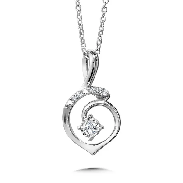 Sterling Silver Diamond Swirl Pendant Kiefer Jewelers Lutz, FL