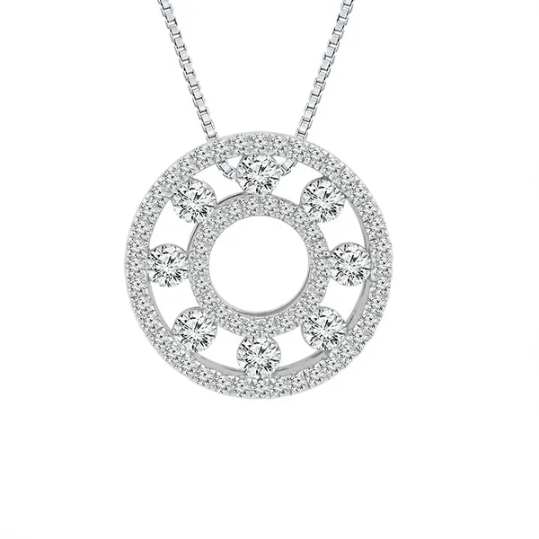 14KW Diamond Double Circle Pendant Kiefer Jewelers Lutz, FL