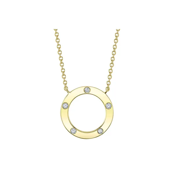 14KY .07CTW Diamond Circle Necklace by Shy Creation Kiefer Jewelers Lutz, FL